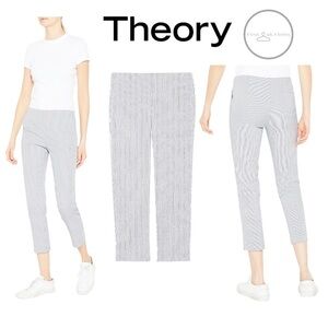 THEORY TREECA STRIPE CROP PANTS Size 6